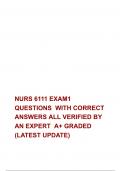 NURS 6111 EXAM1 QUESTIONS  WITH CORRECT ANSWERS ALL VERIFIED BY AN EXPERT  A+ GRADED (LATEST UPDATE)