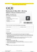 OCR GCSE (9–1) Physics A (Gateway Science) J249/01 (Foundation Tier) JUNE 2024 Question Paper and Mark Scheme