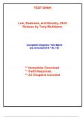 Test Bank for Law, Business, and Society, 2024 Release by McAdams (All Chapters included)