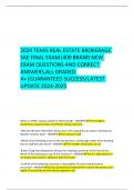  2024 TEXAS REAL ESTATE BROKERAGE SAE FINAL EXAM|400 BRAND NEW EXAM QUESTIONS AND CORRECT ANSWERS,ALL GRADED A+|GUARANTEED SUCCESS|LATEST UPDATE 2024-2025