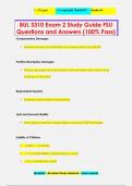 BUL 3310 Exam 2 Study Guide FSU Questions and Answers (100% Pass)