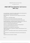 ABQUARP Exam Questions And Answers 100% Pass