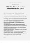 APHY 101 - Midterm Ch. 1-6 Exam Questions With Verified Answers