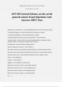 ASVAB General Science, asvab, asvab general science Exam Questions And Answers 100% Pass