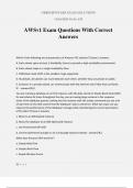 AWSv1 Exam Questions With Correct Answers