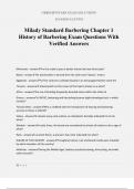 Milady Standard Barbering Chapter 1 History of Barbering Exam Questions With Verified Answers