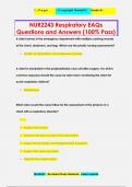 NUR2243 Respiratory EAQs Questions and Answers (100% Pass)