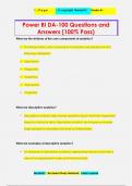 Power BI DA-100 Questions and  Answers (100% Pass)