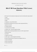 BKAT 9R Exam Questions With Correct Answers.