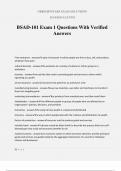 BSAD-101 Exam 1 Questions With Verified Answers