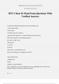 BYU Chem 41 Final Exam Questions With Verified Answers