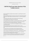 CHS701 Final Exam Study Questions With Verified Answers