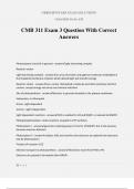 CMB 311 Exam 3 Question With Correct Answers