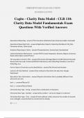 Cogito - Clarity Data Model - CLR 110: Clarity Data Model Fundamentals Exam Questions With Verified Answers