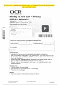 OCR GCSE (9–1) Mathematics J560/03 Paper 3 (Foundation Tier) JUNE 2024 Question Paper and Mark Scheme