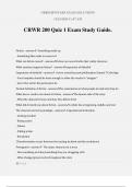 CRWR 200 Quiz 1 Exam Study Guide.