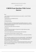 CSB520 Exam Questions With Correct Answers