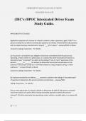 (DIC's) BPOC Intoxicated Driver Exam Study Guide.