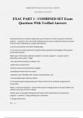 EXAC PART 1 - COMBINED SET Exam Questions With Verified Answers