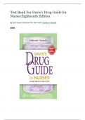 Test Bank For Davis's Drug Guide for Nurses 18th Edition  by Vallerand, Cynthia A. Sanoski All Chapters Complete Guide A+ 