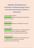 NUR2063 | NUR 2063 Exam 2 Essentials of Pathophysiology Exam 2 | Correctly Answered and Graded A+ | Rasmussen