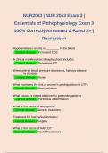 NUR2063 | NUR 2063 Exam 3 | Essentials of Pathophysiology Exam 3 100% Correctly Answered & Rated A+ | Rasmussen