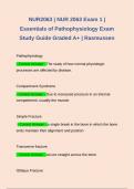 NUR2063 | NUR 2063 Exam 1 | Essentials of Pathophysiology Exam Study Guide Graded A+ | Rasmussen