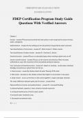 FDEP Certification Program Study Guide Questions With Verified Answers