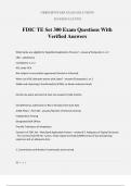 FDIC TE Set 300 Exam Questions With Verified Answers