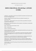 FDNY EMS FINAL EXAM Part 1 STUDY GUIDE.