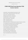 FSHD 1020 Final Exam Questions With Correct Answers