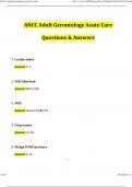 ANCC Adult Gerontology Acute Care Exam (2024 / 2025) Actual Questions and Verified Answers, 100% Guarantee Pass