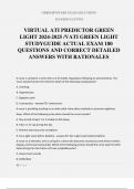 VIRTUAL ATI PREDICTOR GREEN LIGHT 2024-2025 /VATI GREEN LIGHT STUDYGUIDE ACTUAL EXAM 180 QUESTIONS AND CORRECT DETAILED ANSWERS WITH RATIONALES