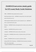 DANB ICE test review (study guide for ICE exam) Study Guide Solutions