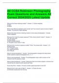 IAI CCSA Robinson Photography Exam Questions and Answers All Correct 2024/2025 Latest Update 