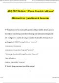 FMS ACQ 202 Module 1 Exam Consideration of Alternatives (2024 / 2025) Actual Questions and Verified Answers, 100% Guarantee Pass