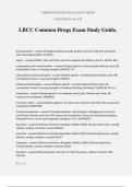 LBCC Common Drugs Exam Study Guide.