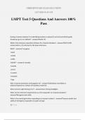 LMPT Test 5 Questions And Answers 100% Pass