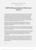 LPPP 3230 Exam Questions With Correct Answers