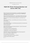 MQM 382 (Weeks 5-8) Exam Questions And Answers 100% Pass