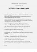 MQM 382-Exam 1 Study Guide.