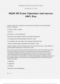 MQM 382 Exam 2 Questions And Answers 100% Pass