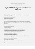 MQM 382 EXAM 3 Questions And Answers 100% Pass