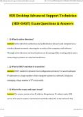 HDI Desktop Advanced Support Technician (HDI-DAST) Exam (2024 / 2025) Actual Questions and Verified Answers, 100% Guarantee Pass