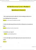 NCCER Electrical Level 2 Module 3 (2024 / 2025) Actual Questions and Verified Answers, 100% Guarantee Pass