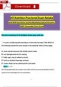 (2023 / 2024) RN ATI Nutrition Proctored Exam Retake with NGN Questions and Verified Rationalized Answers, 100% Guarantee Pass