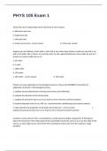 PHYS 105 Exam 1 Assessment Questions And Correct Detailed Answers.