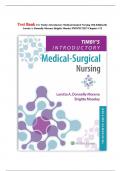 Test Bank For Timbys Introductory Medical-Surgical Nursing 13th Edition By Loretta A. Donnelly-Moreno; Brigitte Moseley 9781975172237 Chapter 1-72 All Chapters || Updated 2024|2025