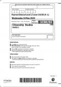 edexcel gcse citizenship studies 1cs0-01 paper 1 may 2024 question-paper 2024