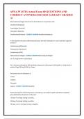 APEA 3P {STD} Actual Exam 80 QUESTIONS AND CORRECT ANSWERS//2024/2025 ALREADY GRADED A+ Metronidazole (Flagyl) should not be administered in conjunction with: 